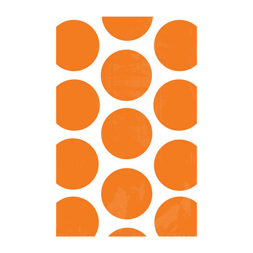 Paper Bag Polka Dot Orange 10 Pack