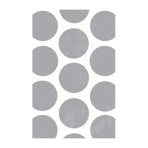 Paper Bag Polka Dot Silver 10 Pack
