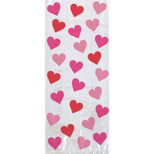 Key To Your Heart Small Cello Party Bags 20 Pack