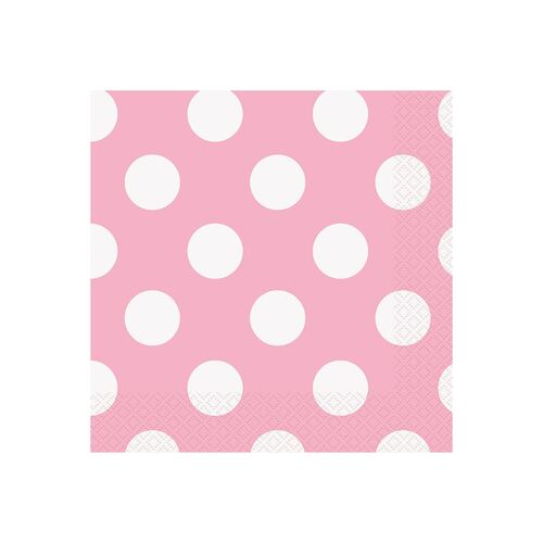 Dots Lovely Pink Pink Luncheon Napkins 2ply 16 Pack