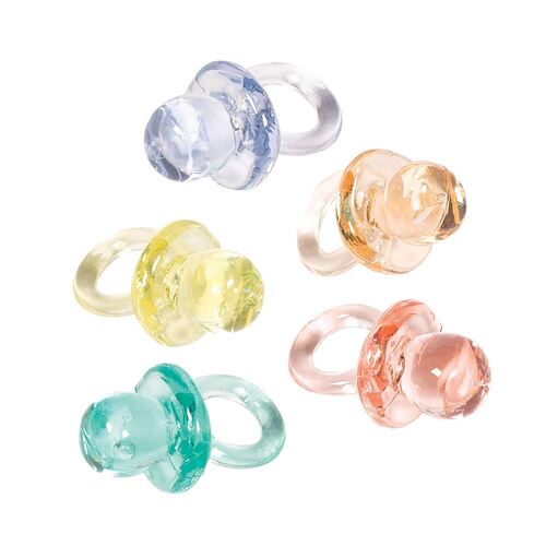 Baby Shower Mini Pacifiers Multi-Coloured 24 Pack