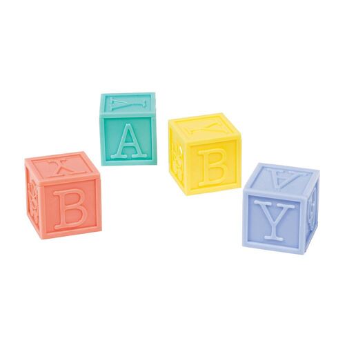 Baby Shower Baby Blocks Multi-Coloured 4 Pack