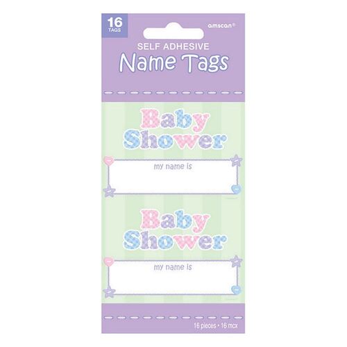 Baby Shower Name Tags 16 Pack