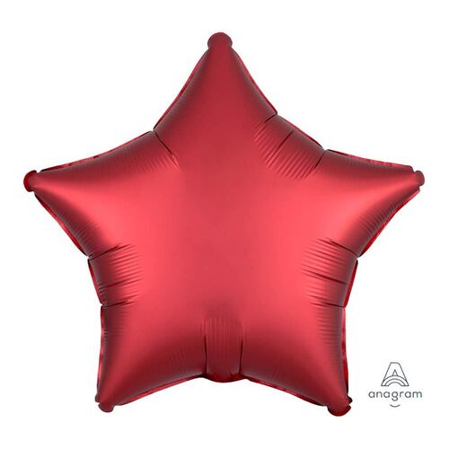 45cm Standard XL Satin Luxe Sangria Star Foil Balloon