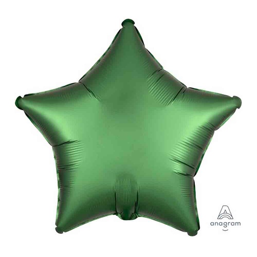 45cm Standard XL Satin Luxe Emerald Star Foil Balloon