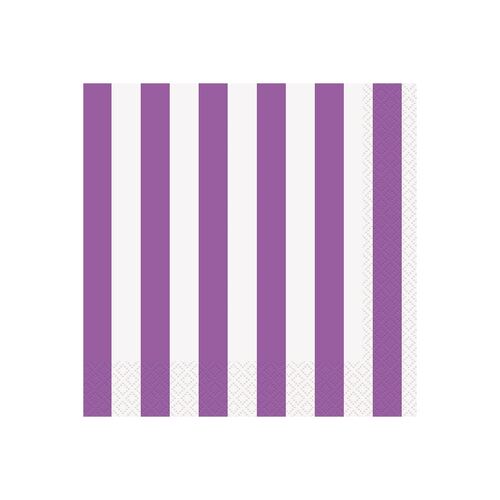 Stripes Beverage Napkins 2ply 16 Pack
