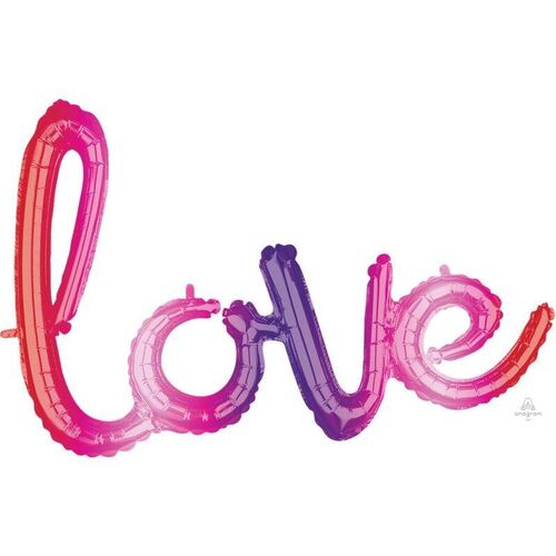 Phrase Script Ombre love Foil Balloon