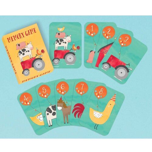 Barnyard Birthday Memory Game Playing Cards Favors 8 Pack