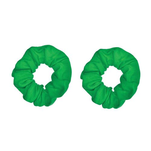 Hair Scrunchies Green 2 Pack