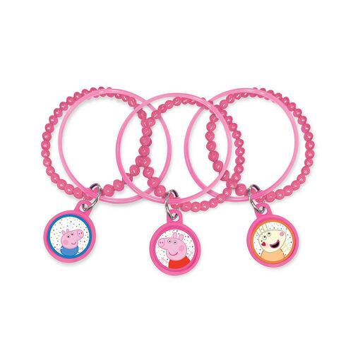 Peppa Pig Confetti Party Charm Bracelets 8 Pack