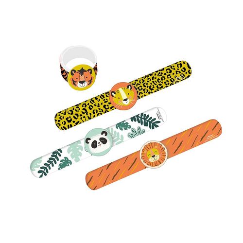 Get Wild Jungle Slap Bracelets Favors 4 Pack