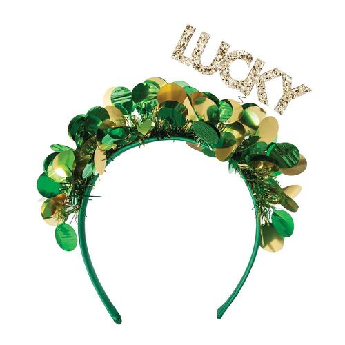 Irish Lucky Tinsel Headband