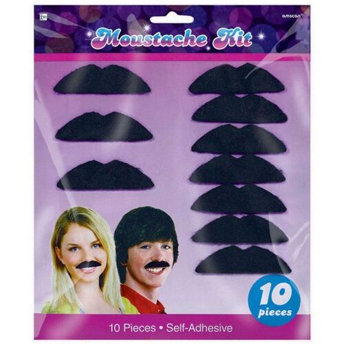 Disco Fever Moustaches 10 Pack