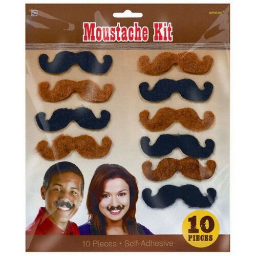 Western Moustaches 10 Pack