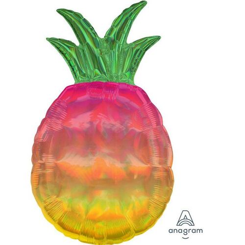 SuperShape Holographic Iridescent Pineapple Foil Balloon