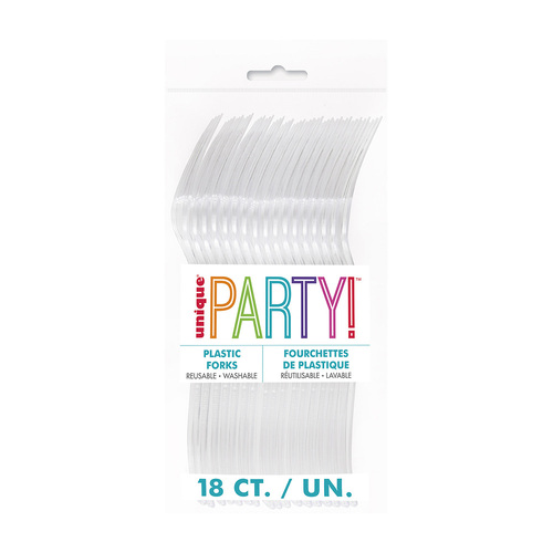 Clear Reusable Forks 18 Pack