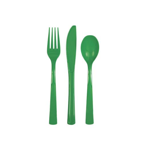 Emerald Green Assorted Reusable Cutlery 18 Pack
