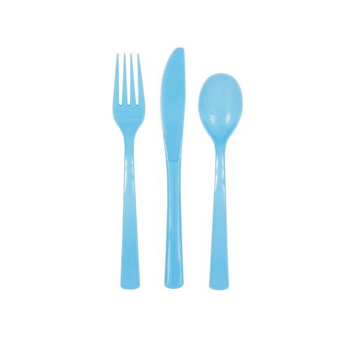 Powder Blue Assorted Reusable Cutlery 18 Pack