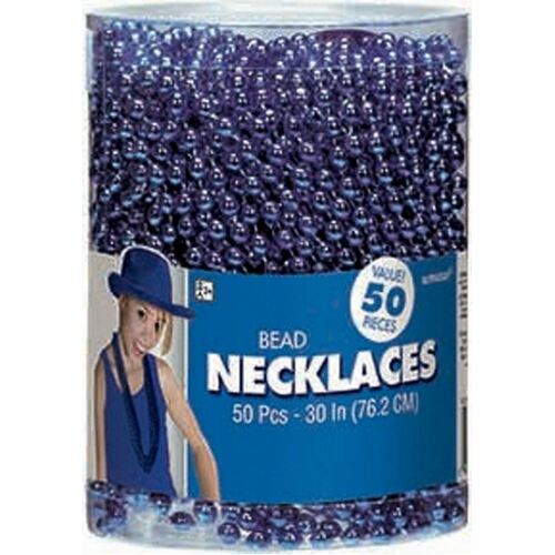 Bead Necklaces 50pcs - Blue