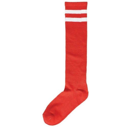 Striped Knee Socks - Red