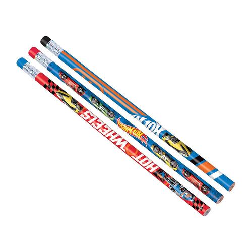 Hot Wheels Wild Racer Pencils Favor 12 Pack