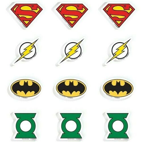 Justice League Erasers Favors Value Pack 12 Pack
