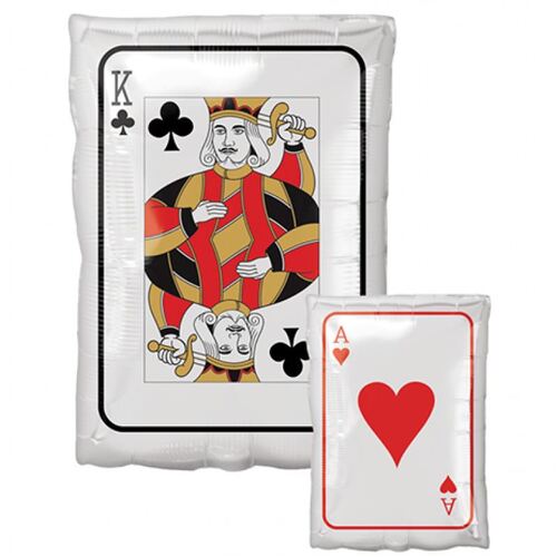 Junior Shape XL Roll the Dice King & Ace Playing Card Foil Balloon