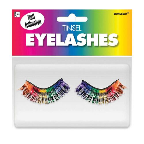 Rainbow Tinsel Eyelashes 