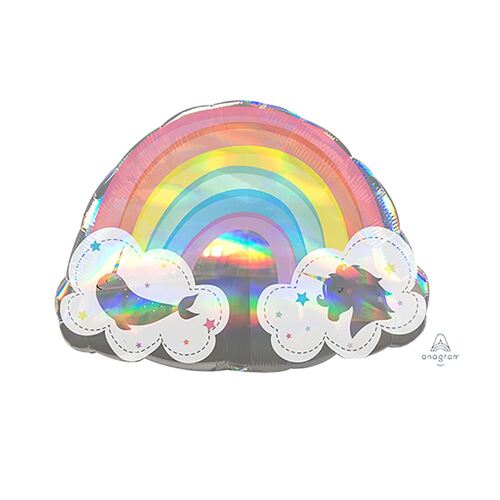 SuperShape Holographic Magical Rainbow Foil Balloon
