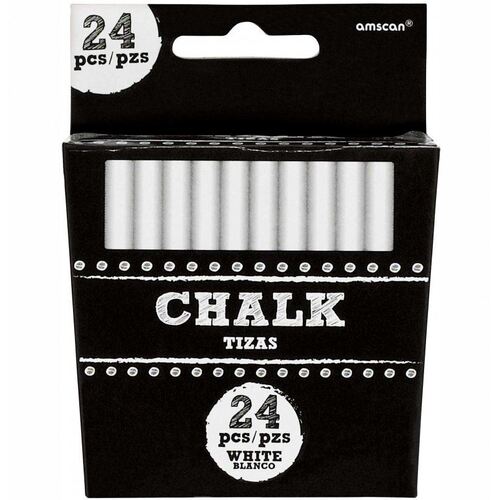 White Chalk Sticks 24 Pack