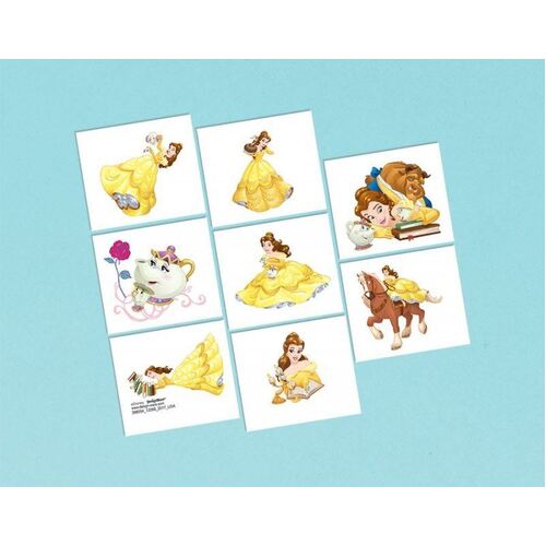 Beauty and the Beast Tattoo Favor 8 Pack
