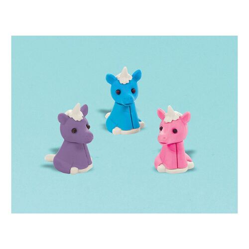 Value Pack Favors Unicorn Erasers 12 Pack