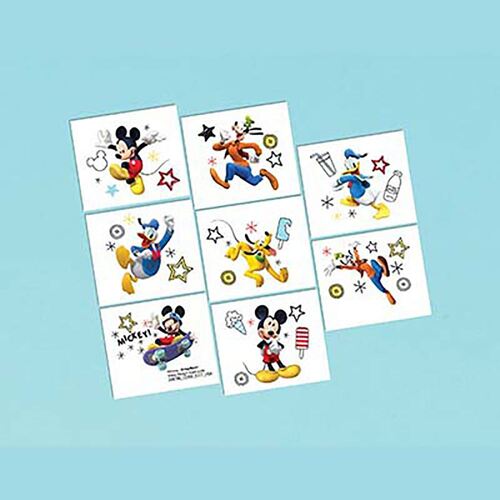 Mickey On the Go Tattoos Perforated Sheet - Assorted Designs