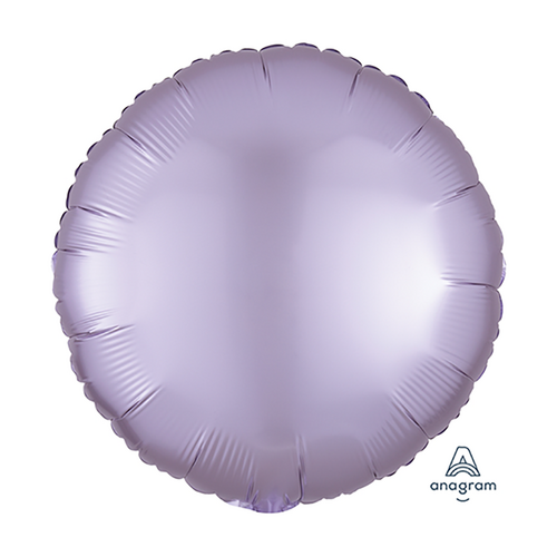 45cm Standard HX Satin Luxe Pastel Lilac Circle Foil Balloon