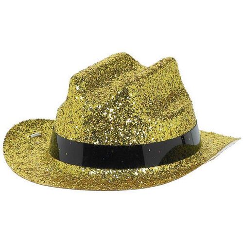 Mini Glitter Cowboy Hat - Gold