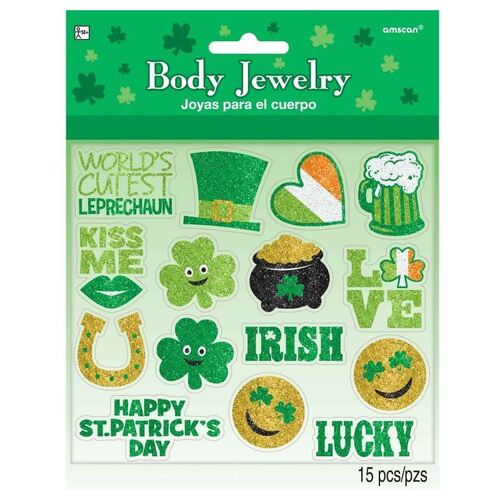 St Patricks Body Jewellery 15 Pack