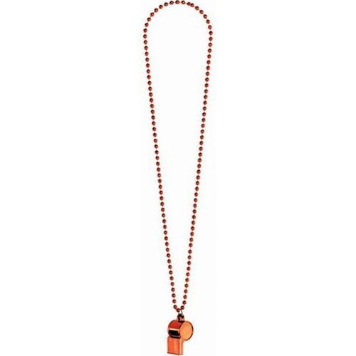 Whistle On Chain Necklace  - Orange
