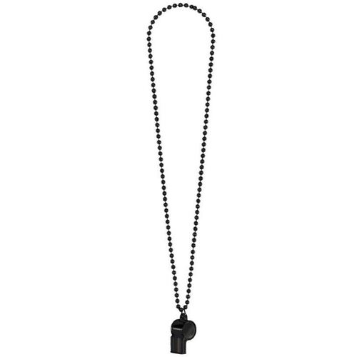 Whistle On Chain Necklace  - Black