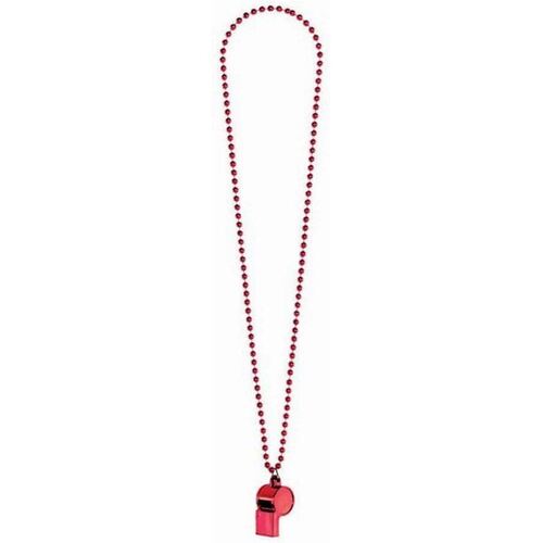 Whistle On Chain Necklace  - Red