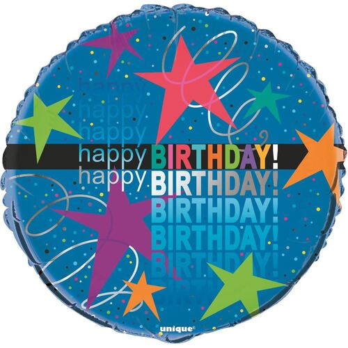45cm Cosmic Birthday  Foil Balloon Packaged