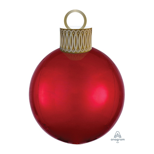 Red Orbz & Ornament Kit Foil Balloon