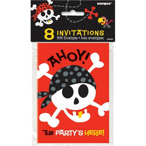 Pirate Fun 8 Invitations