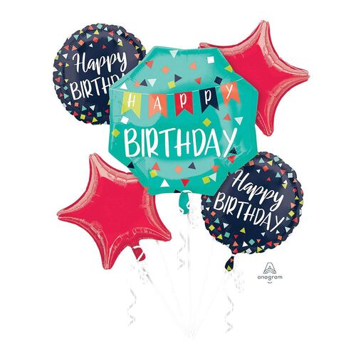 Bouquet Happy Birthday Reason to Celebrate Foil Balloons