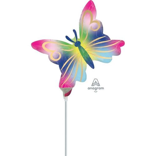 Mini Shape Satin Watercolour Butterfly Foil Balloon