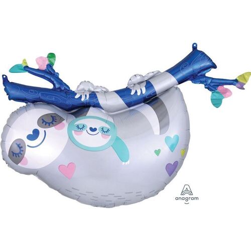 SuperShape Mummy & Baby Sloth Foil Balloon