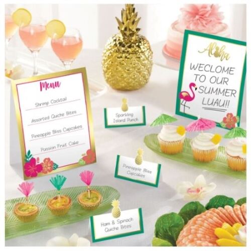 Aloha Mini Buffet Decorations Kit 6 Pack