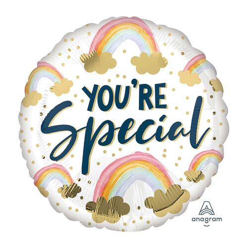 45cm Standard HX You're Special Painted Rainbows Foil Balloon