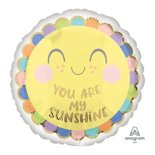 45cm Standard HX Sweet Baby You Are My Sunshine Foil Balloon