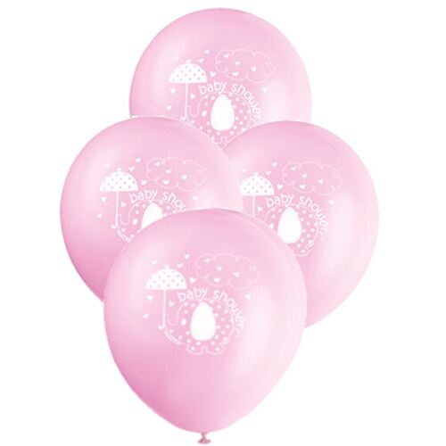 30cm Umbrellaphants Pink Printed Balloons 8 Pack