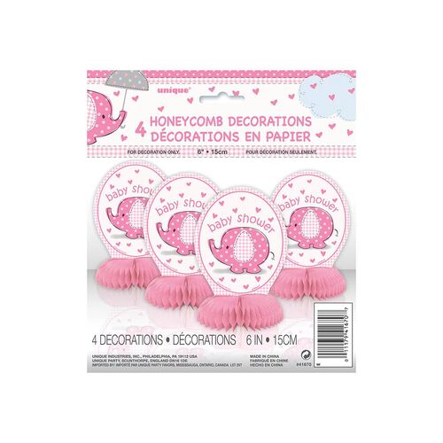 Elephant Pink Mini Honey Combs 4 Pack